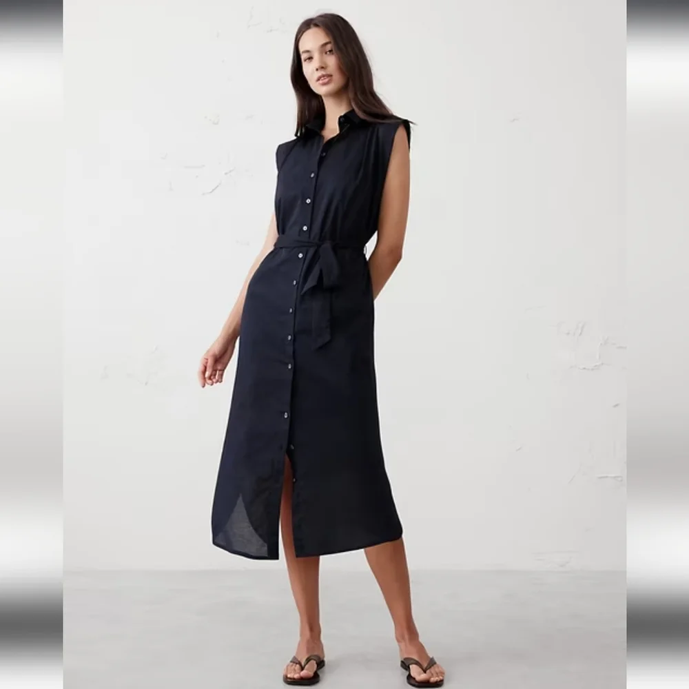 Banana Republic Voile Shirtdress | Navy | Size M - Picture 1 of 5